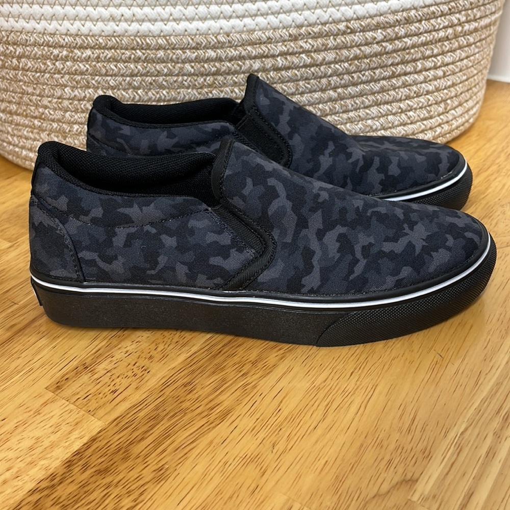Raad Shop Black Camo Slip On Shoe